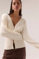 SENTIMENT CARDIGAN WHITE