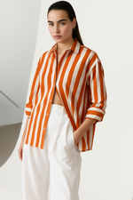 VICENZO STRIPED POPLIN SHIRT
