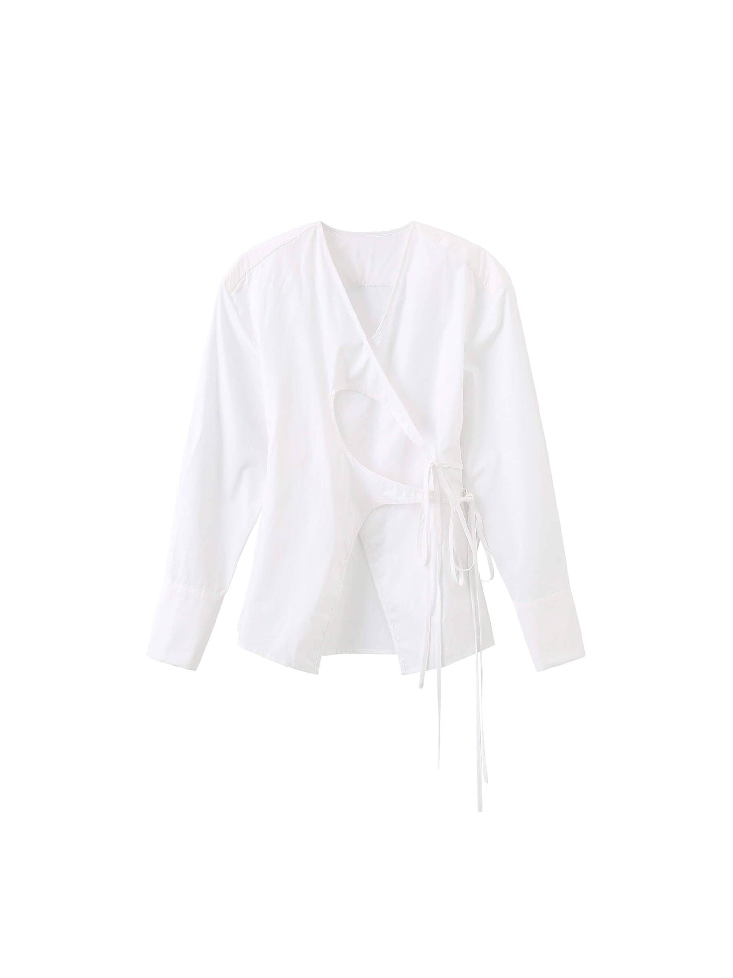 ALANA V-Neck Criss-Crossed Layered Blouse