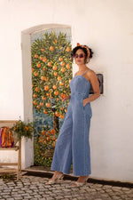 CALLIOPE DENIM WIDE-LEG JUMPSUIT
