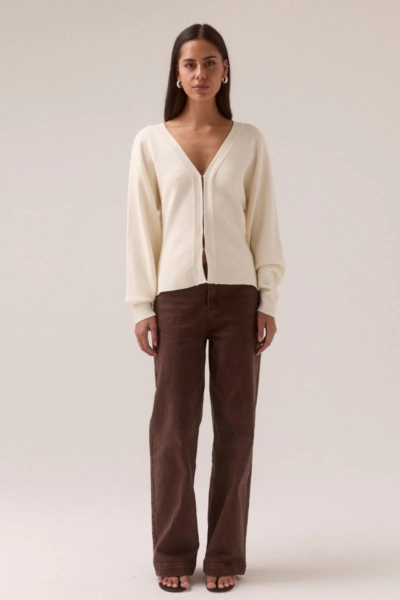 SENTIMENT CARDIGAN WHITE