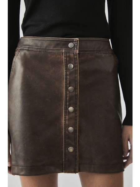 THEA VEGAN LEATHER SKIRT