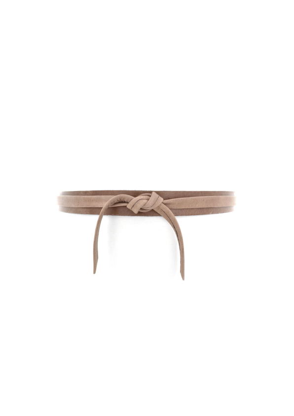 Skinny Wrap Belt - Taupe