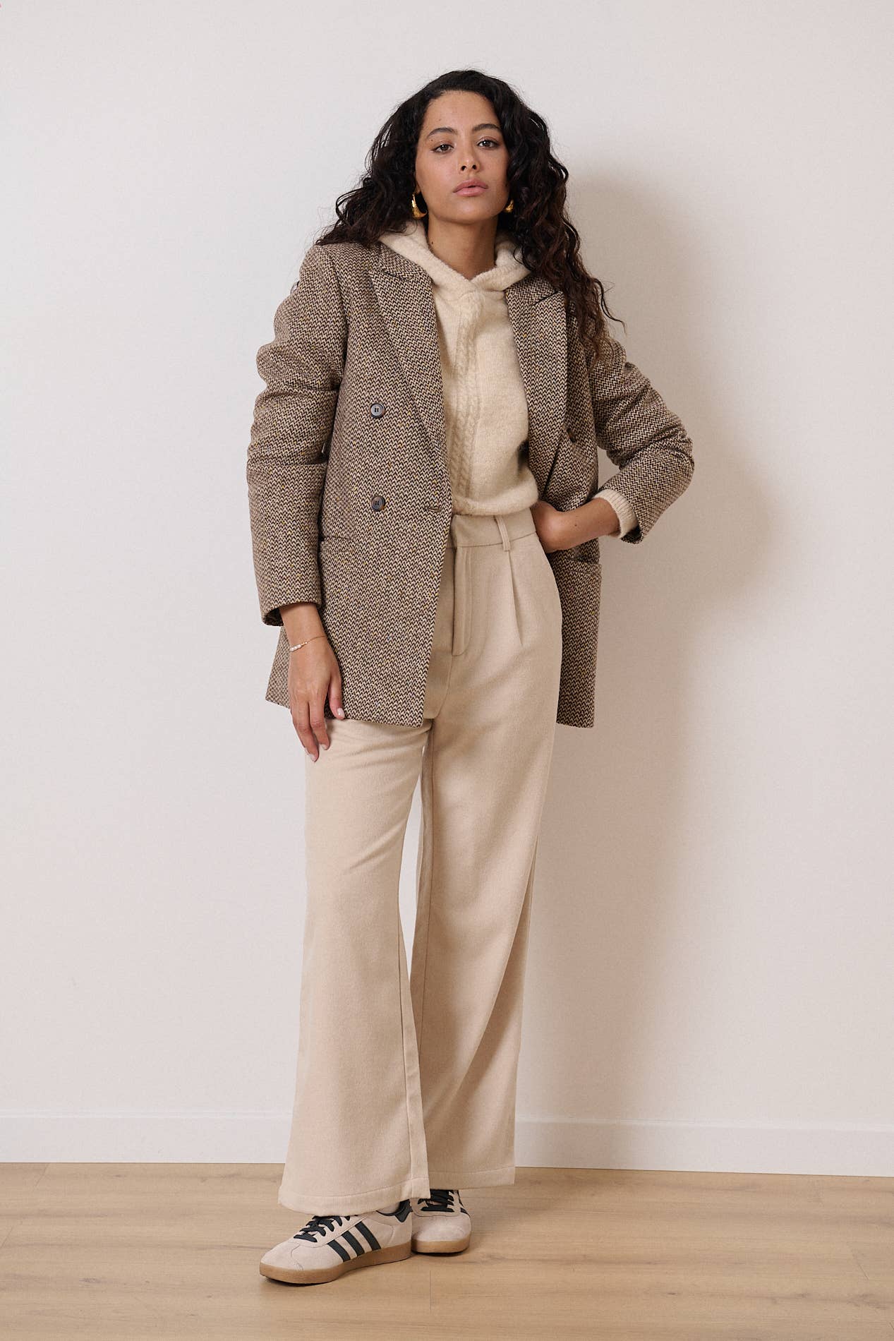 TRESSE BROWN SPECK WOOL BLAZER