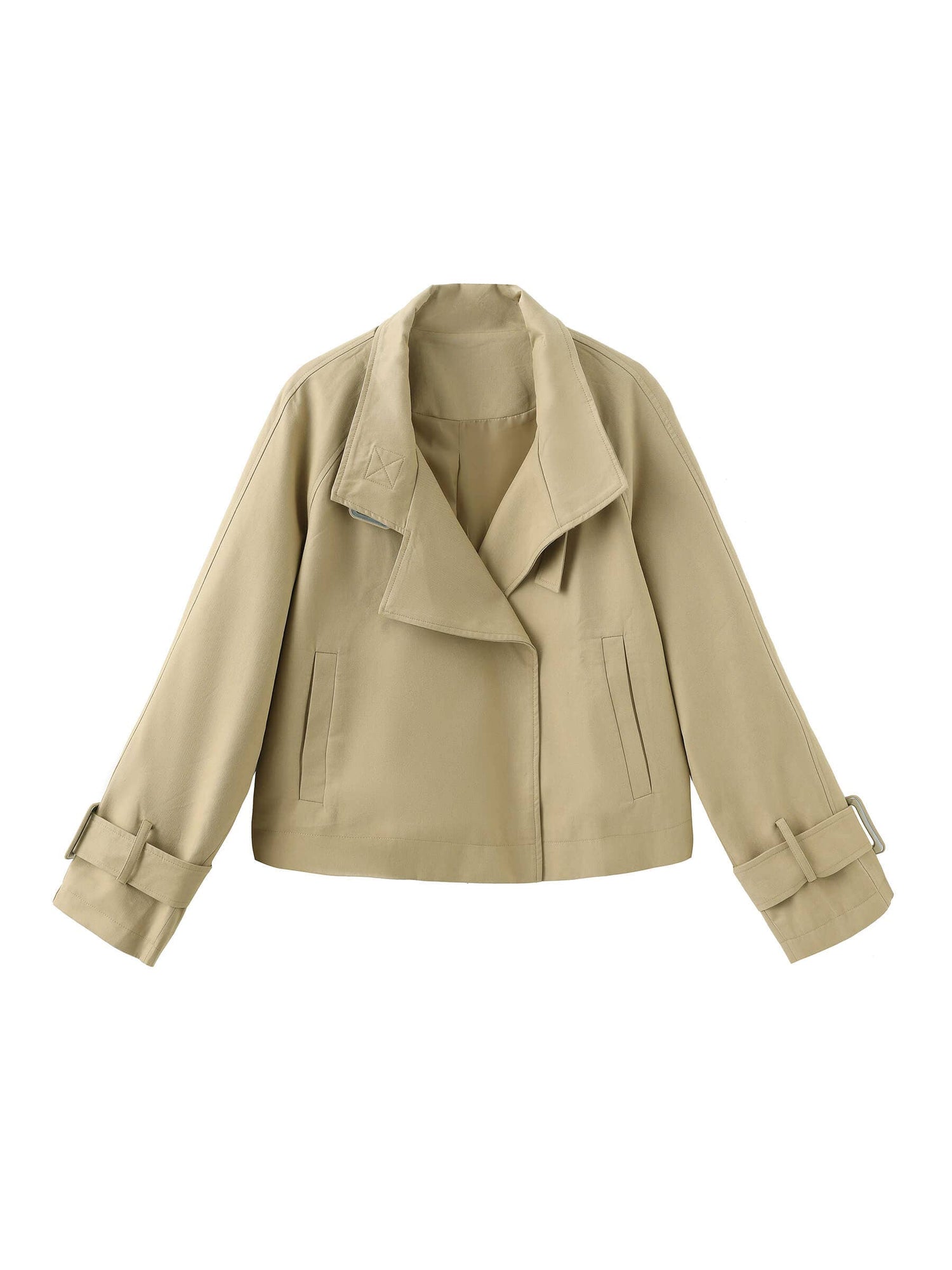 Overlay Cropped Trench Coat