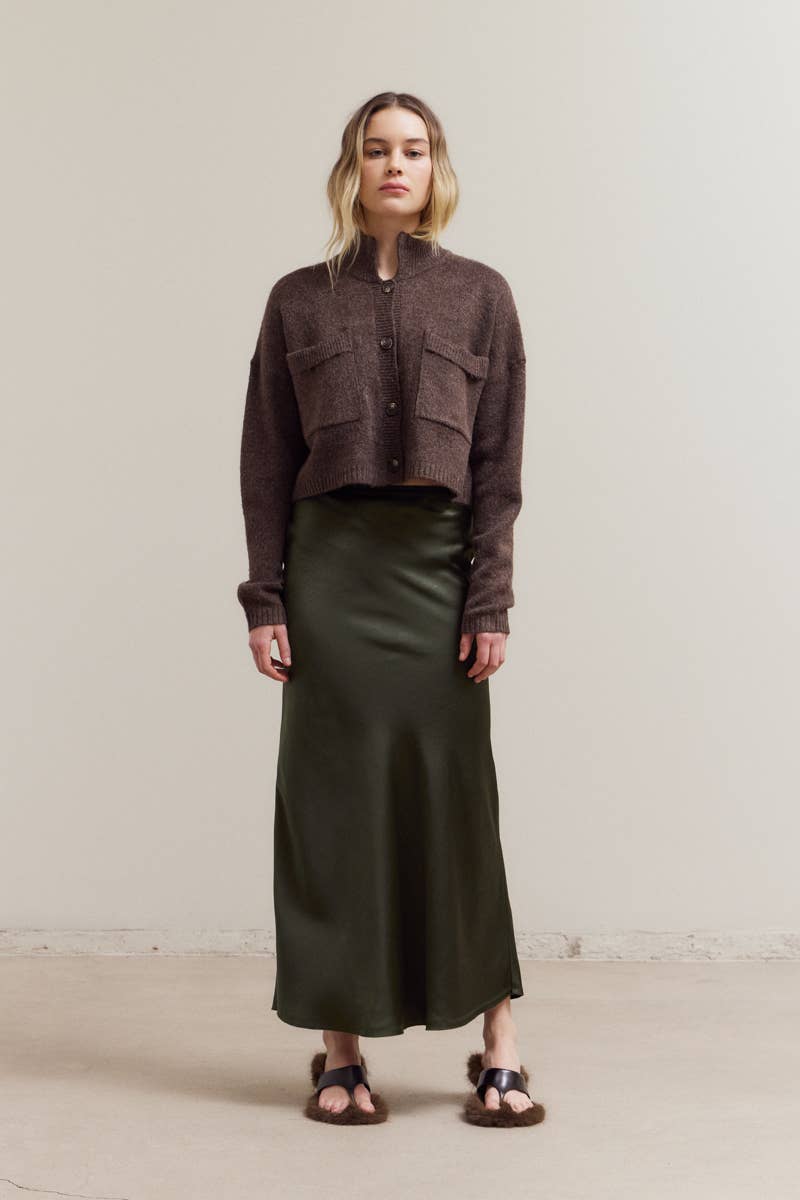 LOUISA HIGH COLLAR CARDIGAN