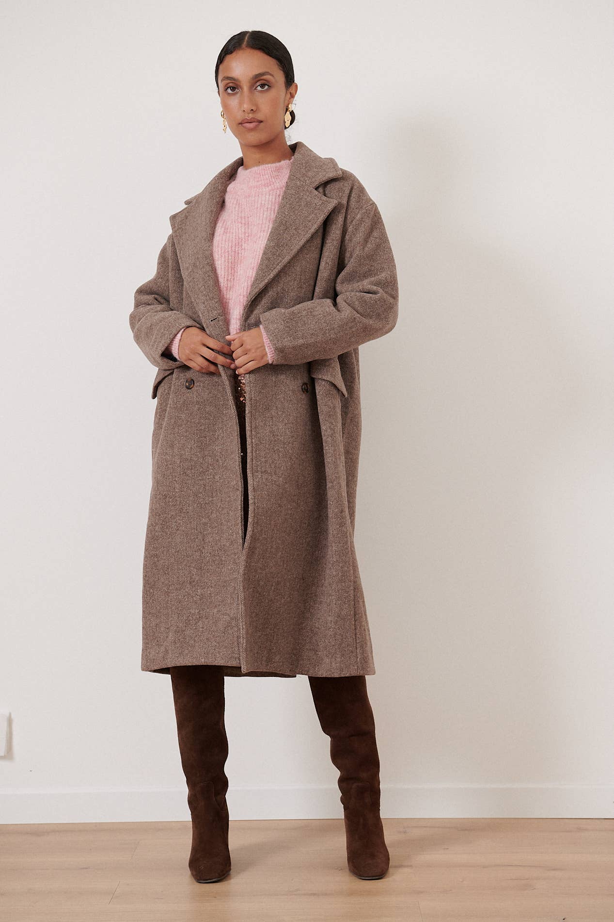 Adele Long Wool Coat