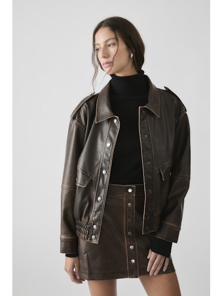 THEA VEGAN LEATHER JACKET