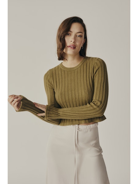 BUDDLEIA CROP SWEATER