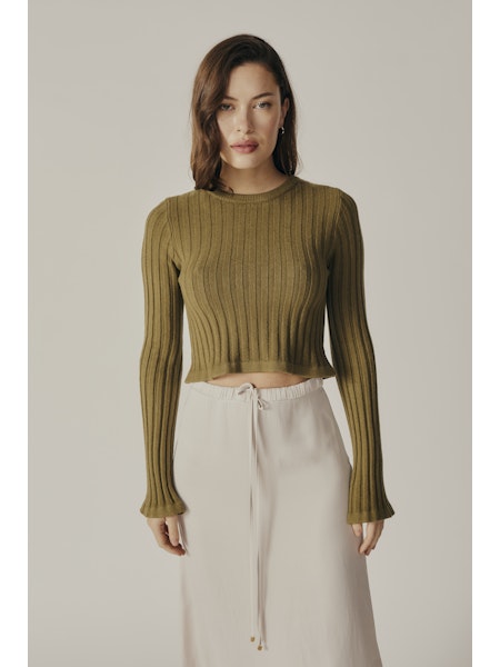 BUDDLEIA CROP SWEATER