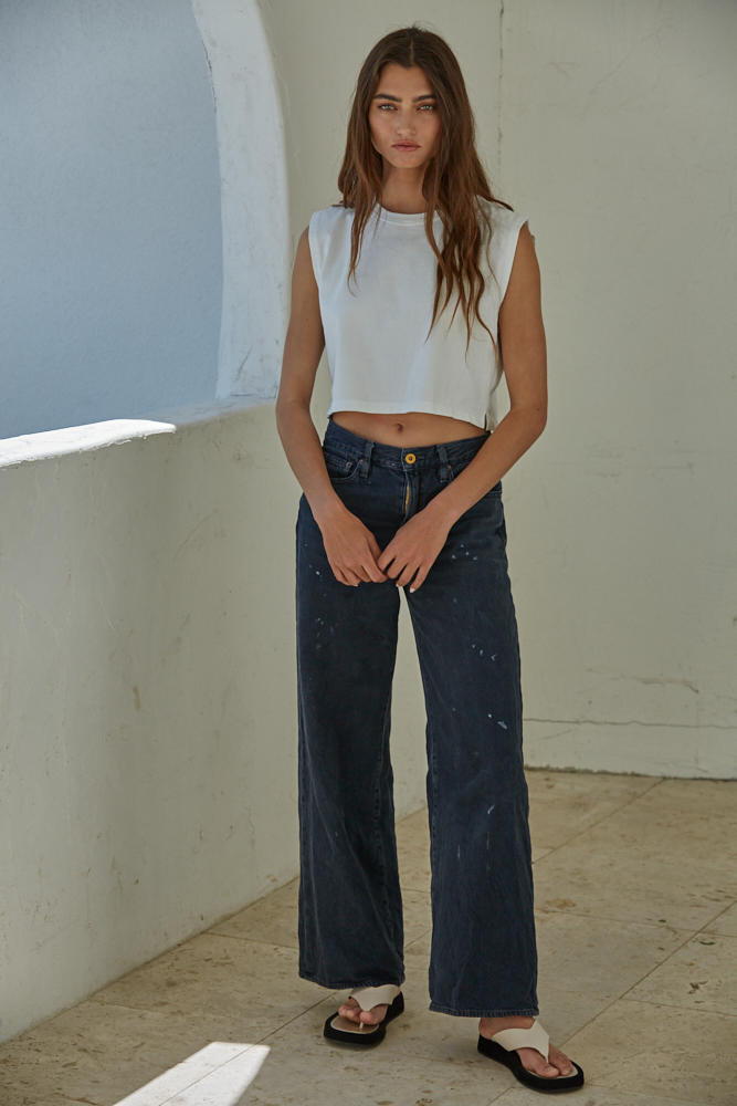 NOÉMIE CROPPED MUSCLE TEE
