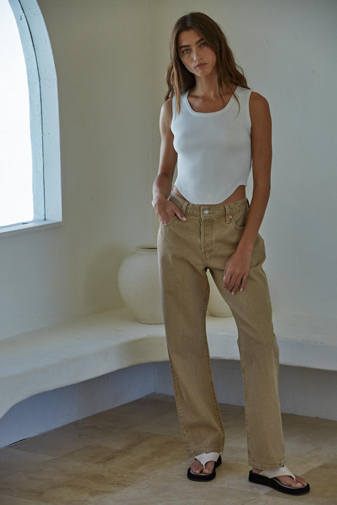 ÉLORA CORSET-CUT KNIT TANK