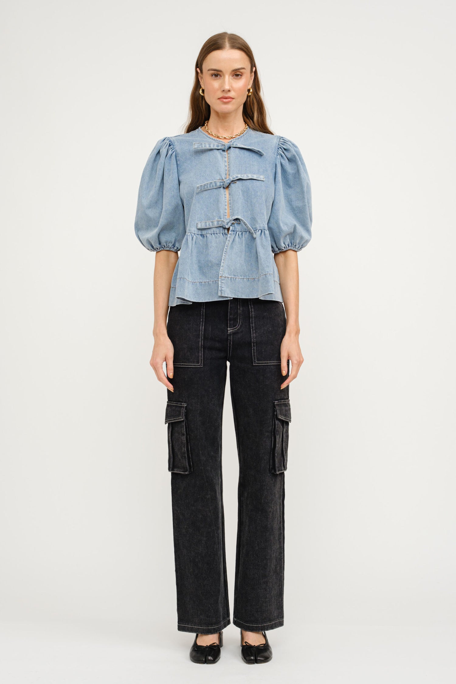 CHLOE DENIM BLOUSE