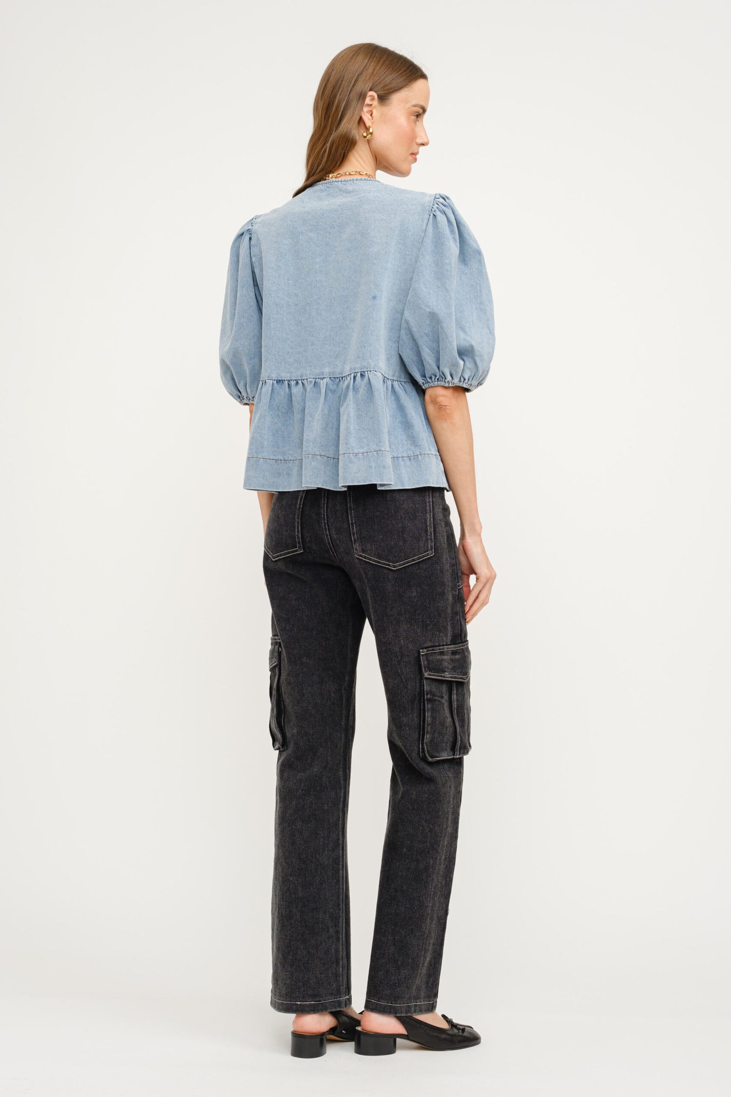 CHLOE DENIM BLOUSE