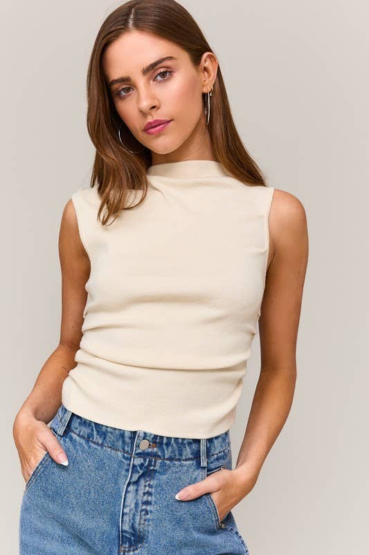 ESME HIGH NECK SWEATER TOP