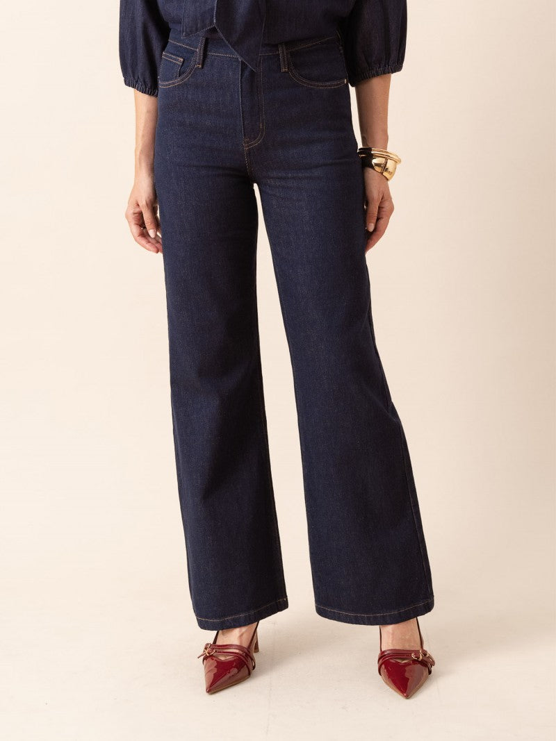 Gabriel Slim-Wide Dark Wash Denim