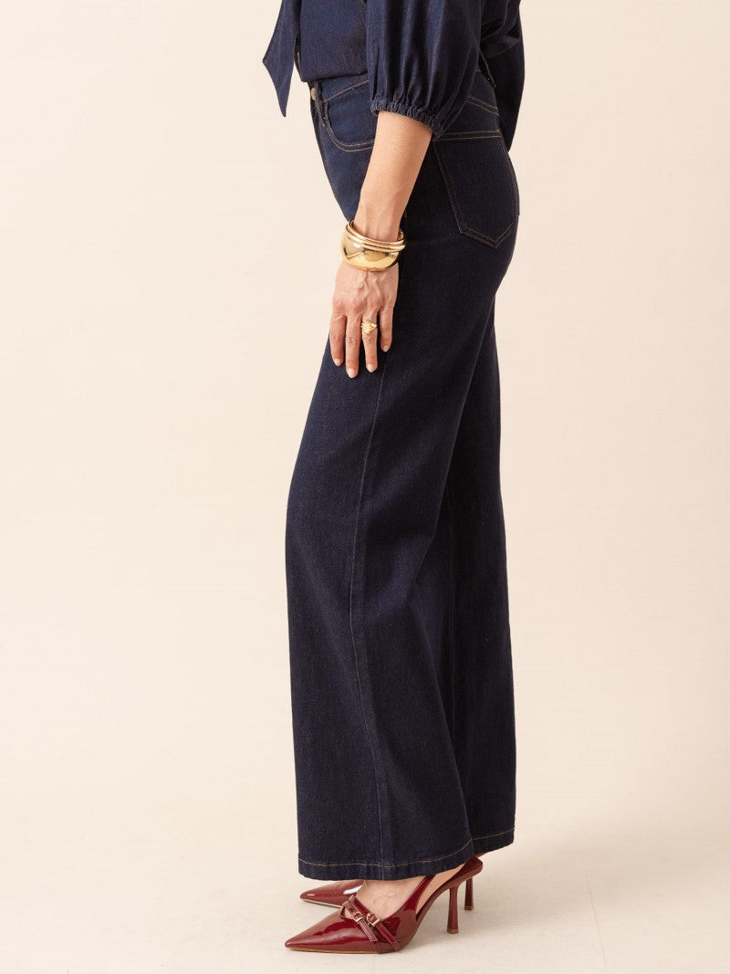 Gabriel Slim-Wide Dark Wash Denim