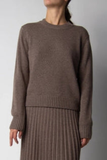 LUCIA SQUARE-CUT CREWNECK SWEATER