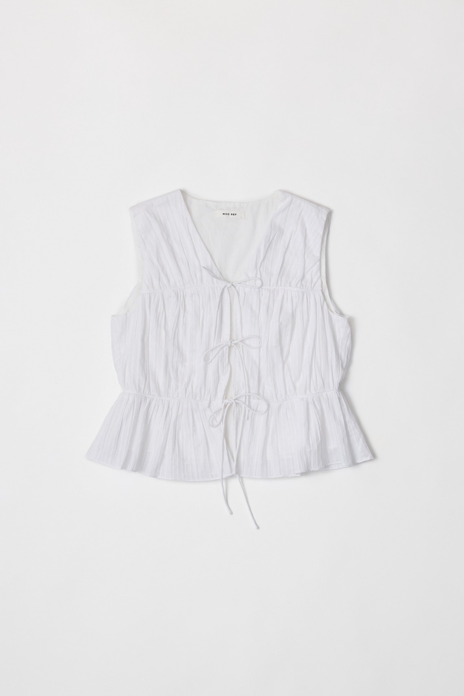 DARIA COTTON TIE-FRONT TOP