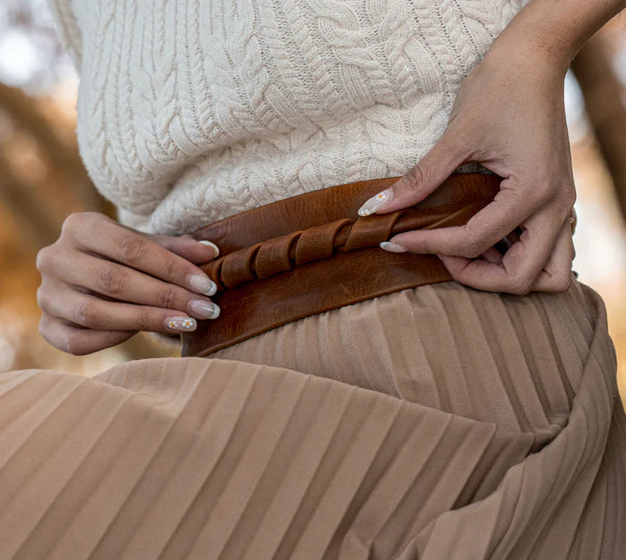 Midi Wrap Belt - Whiskey